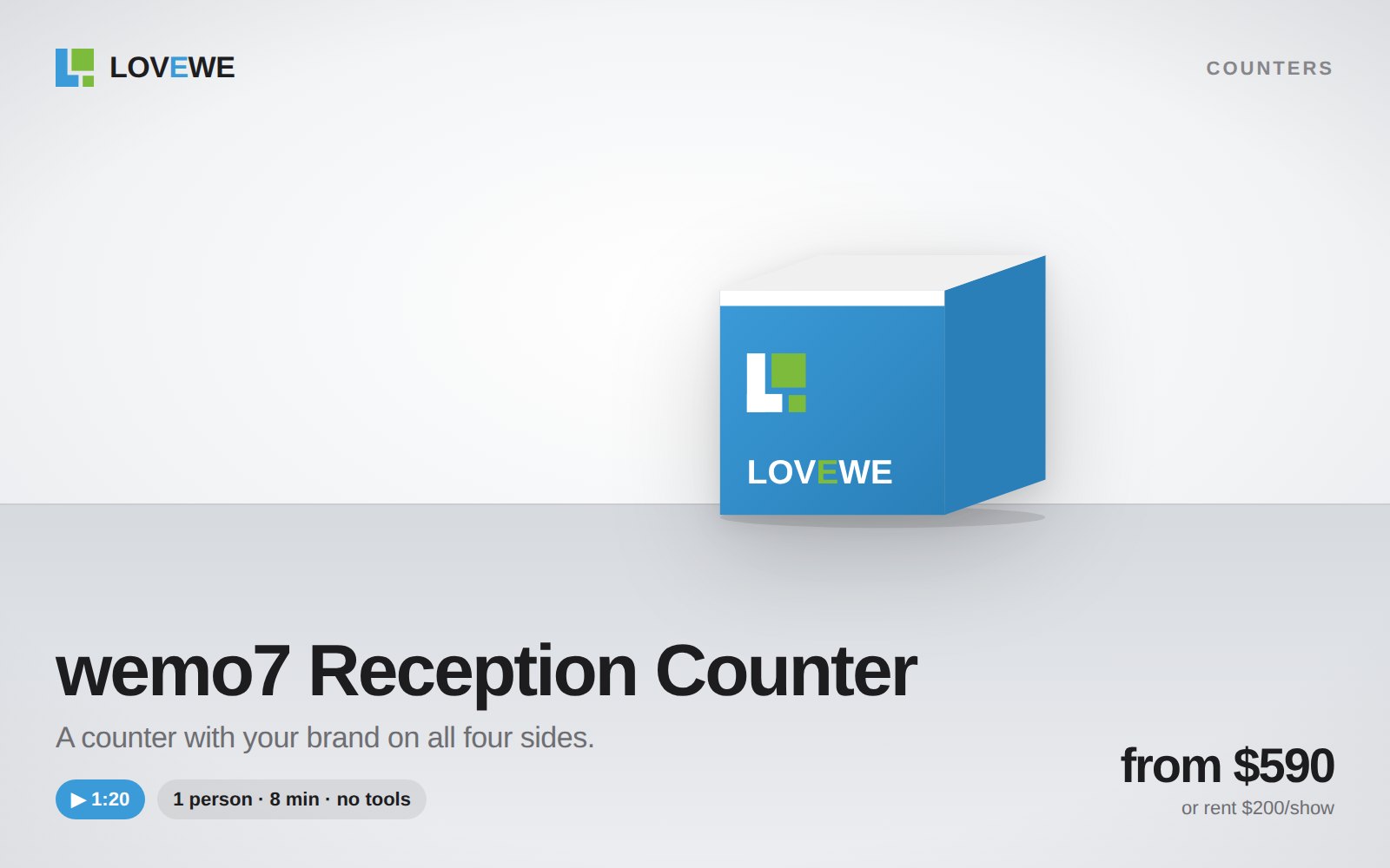 wemo7 Reception Counter exhibition stand